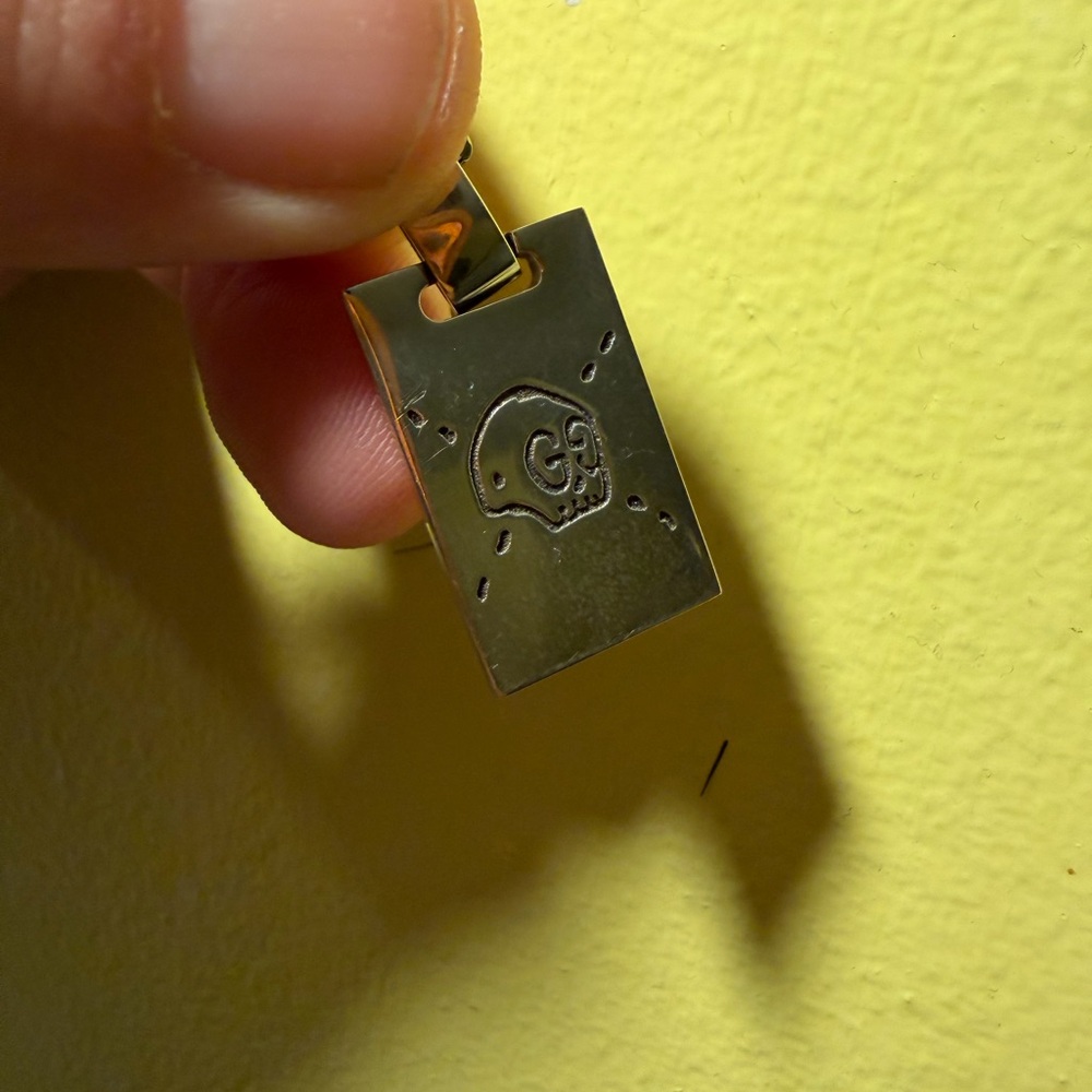 Gucci Sterling Silver GucciGhost Tag Pendant Necklace